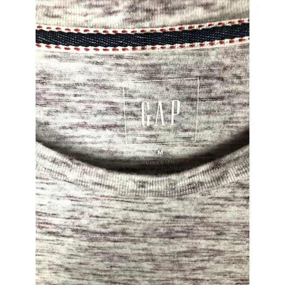 Gap Shirt Men’s Lived In Long Sleeve Soft Size Adult Medium Pocket Tee Pullover - Picture 2 of 6